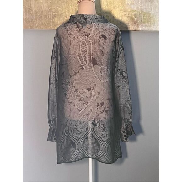 Designs & Co Lane Bryant Sheer Blouse, size 18/20 - Picture 3 of 15